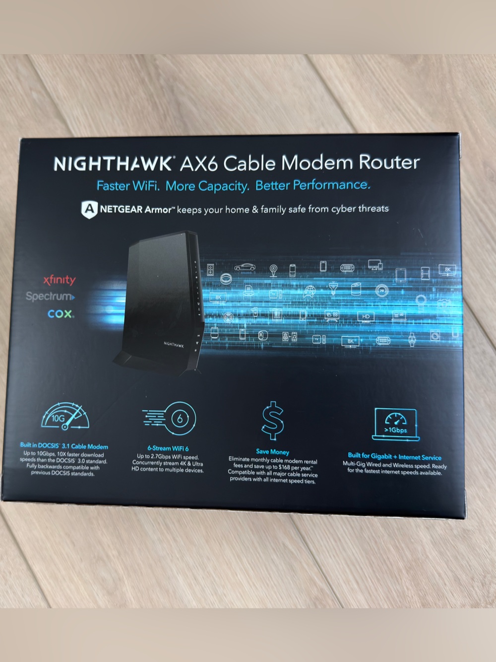 Netgear AX2700 WiFi Cable Modem Router - Picture 6 of 7
